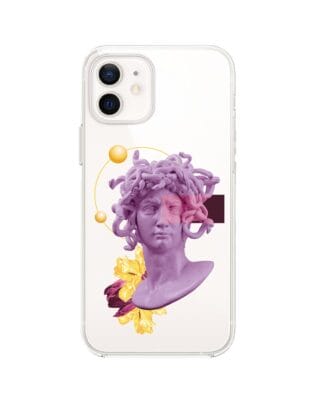 Etui do iPhone 12 przeźroczyste, silikonowe flexi, antyczna figura