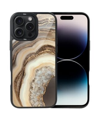 Etui do iPhone 14 Pro Max IBIZU DropGuard Matt z MagSafe, Ethereal Essence, Miodowy agat