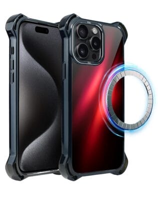 Etui do iPhone 15 Pro IBIZU DropGuard Ultra z MagSafe, Twilight Dreams, Czerwona Nebula