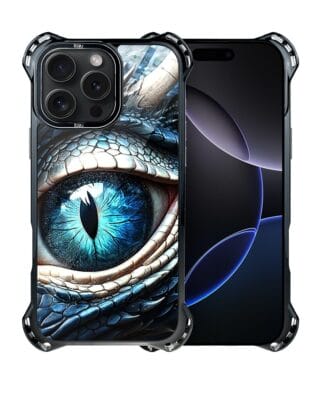 Etui do iPhone 16 Pro Max IBIZU DropGuard Ultra z MagSafe, Smoki, Oko lodowego smoka