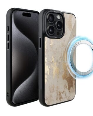 Etui do iPhone 15 Pro Max IBIZU DropGuard Matt z MagSafe, Ethereal Essence, Szampańskie złoto