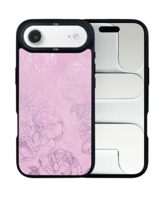 Etui do iPhone Air IBIZU DropGuard Matt z MagSafe, Relief Garden, Różowe piwonie