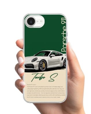 Etui do iPhone 17e z MagSafe przeźroczyste, silikonowe Flexi, Szybkie Auta, Elegancja 911