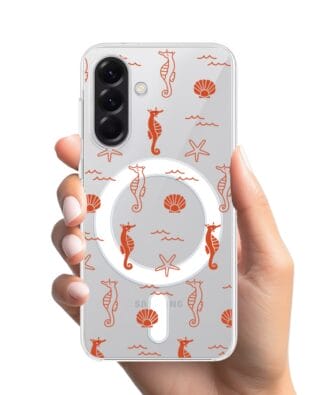 Etui do Samsung Galaxy A57 z MagSafe przeźroczyste, silikonowe Flexi, wakacyjne wzory