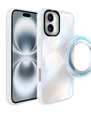 Etui do iPhone 16 Plus IBIZU DropGuard Matt z MagSafe, Ethereal Essence, Opalizujący diament