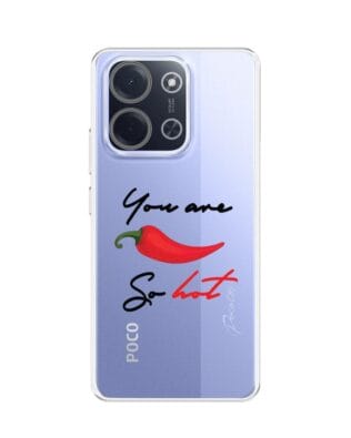 Etui do Xiaomi POCO C85 przeźroczyste, silikonowe Flexi, papryczka chilli