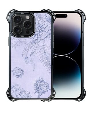 Etui do iPhone 14 Pro IBIZU DropGuard Ultra z MagSafe, Relief Garden, Kwiatowa płaskorzeźba