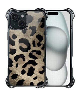 Etui do iPhone 15 IBIZU DropGuard Ultra z MagSafe, Zew natury, Dziki Leopard