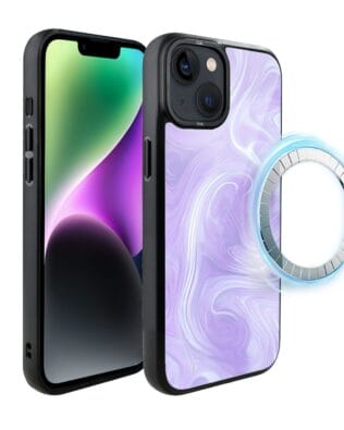 Etui do iPhone 14 Plus IBIZU DropGuard Matt z MagSafe, Ethereal Essence, Lawendowy wir