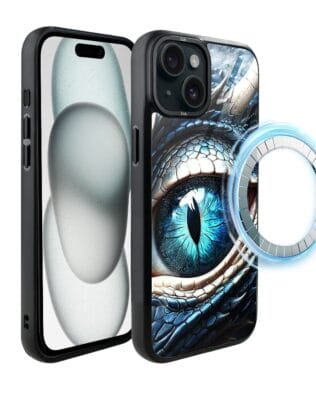 Etui do iPhone 15 Plus IBIZU DropGuard Matt z MagSafe, Smoki, Oko lodowego smoka