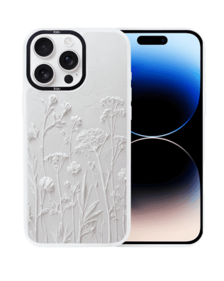 Etui do iPhone 14 Pro IBIZU DropGuard Matt z MagSafe, Relief Garden, Suszone kwiaty polne