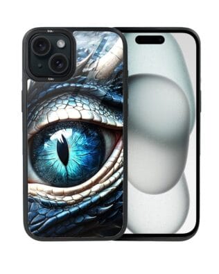 Etui do iPhone 15 IBIZU DropGuard Matt z MagSafe, Smoki, Oko lodowego smoka