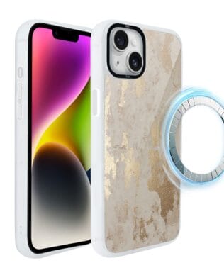 Etui do iPhone 14 Plus IBIZU DropGuard Matt z MagSafe, Ethereal Essence, Szampańskie złoto