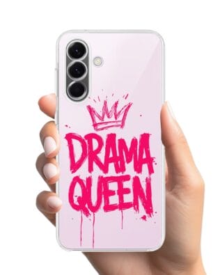 Etui do Samsung Galaxy A57 przeźroczyste, silikonowe Flexi, Positive Vibes, Drama Queen