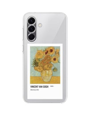 Etui do Samsung Galaxy A57 przeźroczyste, silikonowe Flexi, słoneczniki