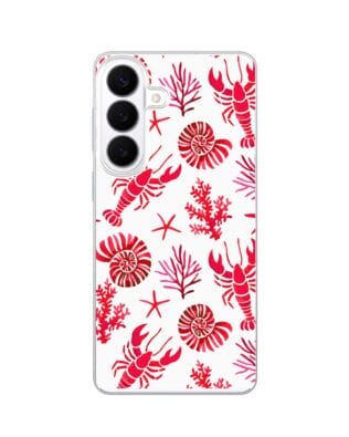 Etui do Samsung Galaxy S26 z MagSafe przeźroczyste, silikonowe Flexi, krab, muszle