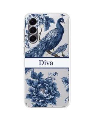 Etui do Samsung Galaxy A57 przeźroczyste, silikonowe Flexi, Mystic, Diva Peacock