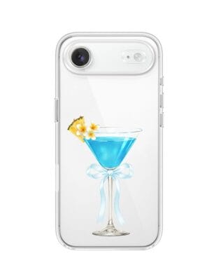 Etui do iPhone Air przeźroczyste, silikonowe Flexi, Paradise, Blue Hawaii