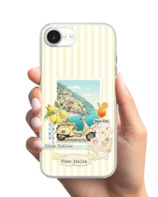 Etui do iPhone 17e z MagSafe przeźroczyste, silikonowe Flexi, Italian Summer, Ciao Italia