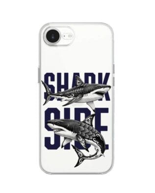 Etui do iPhone 17e przeźroczyste, silikonowe Flexi, Summer Patterns, Shark side