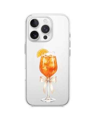 Etui do iPhone 13 Pro Max przeźroczyste, silikonowe Flexi, Paradise, Aperol Spritz