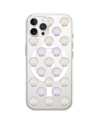 Etui do iPhone 12 Pro z MagSafe przeźroczyste, silikonowe Flexi, Summer Patterns, pastelowe muszelki