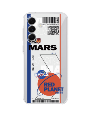 Etui do Samsung Galaxy A57 przeźroczyste, silikonowe Flexi, bilet na Mars