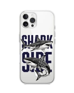 Etui do iPhone 12 Pro Max z MagSafe przeźroczyste, silikonowe Flexi, Summer Patterns, Shark side