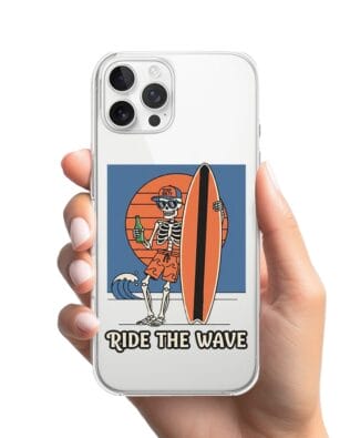 Etui do iPhone 12 Pro Max przeźroczyste, silikonowe Flexi, Summer Patterns, Ride the wave