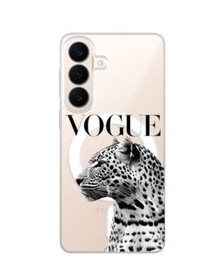 Etui do Samsung Galaxy S26 z MagSafe przeźroczyste, silikonowe Flexi, Positive Vibes, Tygrys Vogue
