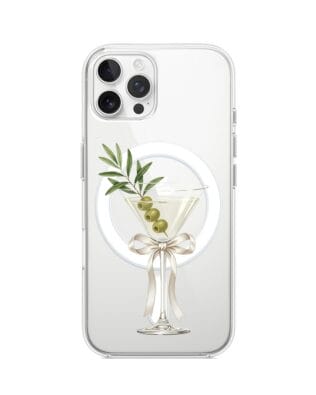 Etui do iPhone 12 Pro Max z MagSafe przeźroczyste, silikonowe Flexi, Paradise, Dry Martini