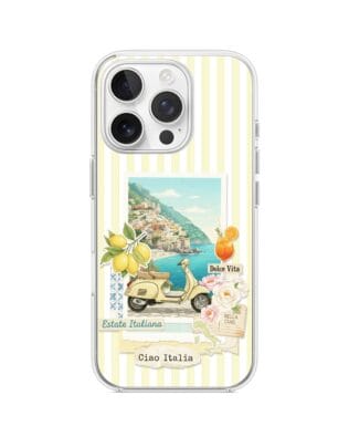 Etui do iPhone 13 Pro Max z MagSafe przeźroczyste, silikonowe Flexi, Italian Summer, Ciao Italia