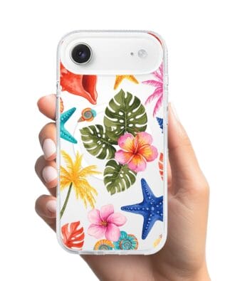 Etui do iPhone Air z MagSafe przeźroczyste, silikonowe Flexi, Summer Patterns, tropikalny wzór