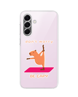 Etui do Samsung Galaxy A57 przeźroczyste, silikonowe Flexi, kapibara