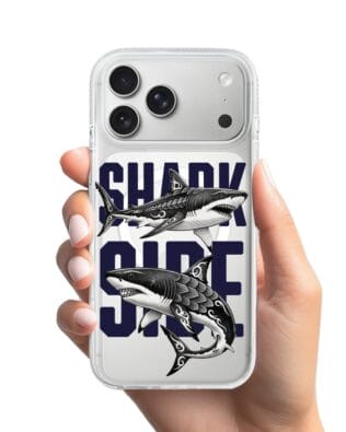 Etui do iPhone 17 Pro Max z MagSafe przeźroczyste, silikonowe Flexi, Summer Patterns, Shark side