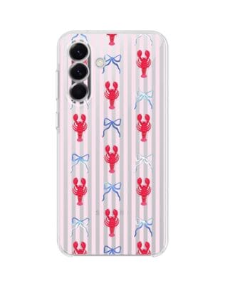 Etui do Samsung Galaxy A57 przeźroczyste, silikonowe Flexi, krab i kokardki