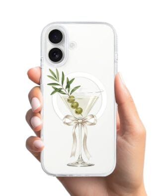Etui do iPhone 16 z MagSafe przeźroczyste, silikonowe Flexi, Paradise, Dry Martini