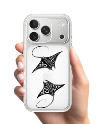 Etui do iPhone 17 Pro przeźroczyste, silikonowe Flexi, Summer Patterns, diabeł morski