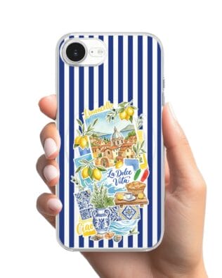 Etui do iPhone 17e z MagSafe przeźroczyste, silikonowe Flexi, Italian Summer, Limoncello