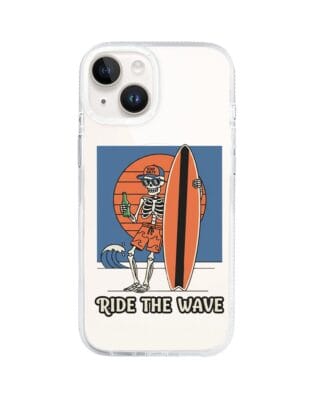 Etui do iPhone 13 z MagSafe przeźroczyste, silikonowe Flexi, Summer Patterns, Ride the wave