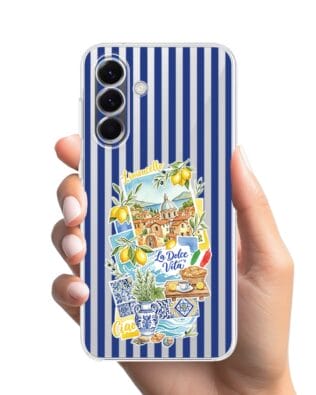 Etui do Samsung Galaxy A57 przeźroczyste, silikonowe Flexi, Italian Summer, Limoncello