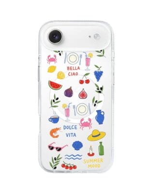 Etui do iPhone Air z MagSafe przeźroczyste, silikonowe Flexi, Italian Summer, kolorowe wakacje
