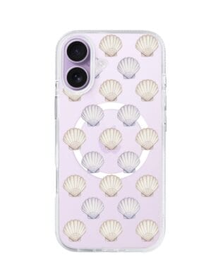 Etui do iPhone 17 z MagSafe przeźroczyste, silikonowe Flexi, Summer Patterns, pastelowe muszelki