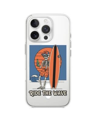 Etui do iPhone 16 Pro Max z MagSafe przeźroczyste, silikonowe Flexi, Summer Patterns, Ride the wave