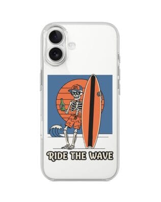 Etui do iPhone 17 przeźroczyste, silikonowe Flexi, Summer Patterns, Ride the wave