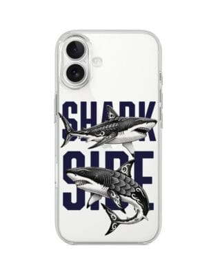 Etui do iPhone 17 przeźroczyste, silikonowe Flexi, Summer Patterns, Shark side