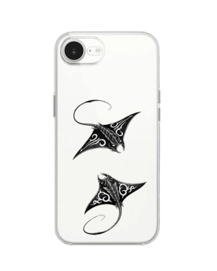 Etui do iPhone 17e przeźroczyste, silikonowe Flexi, Summer Patterns, diabeł morski