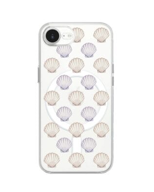 Etui do iPhone 16e z MagSafe przeźroczyste, silikonowe Flexi, Summer Patterns, pastelowe muszelki