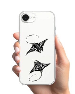Etui do iPhone 17e przeźroczyste, silikonowe Flexi, Summer Patterns, diabeł morski
