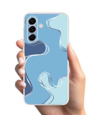 Etui do Samsung Galaxy A57 przeźroczyste, silikonowe Flexi, niebieskie odcienie